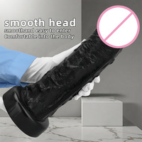 Plug anal extra-large sans œufs de 8 cm, plusieurs tailles, noir, dildo réaliste extra-long, jouet sexuel pour adultes