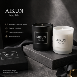 AIKUN Natural New Design Soy Wax Luxury Packaging <b>Candle</b> Gift Set Decorative Glass <b>Candle</b> Set for Holiday Gift - Product Image 2