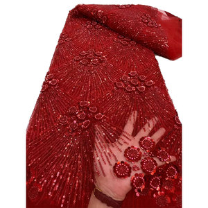 Ni. Ai Phi Sequins đính cườm ren vả<span class=keywords><strong>i</strong></span> 2025 Chất lượng cao chú rể Nigeria cướ<span class=keywords><strong>i</strong></span> Bridal thêu pháp Tulle may - Product Image 3