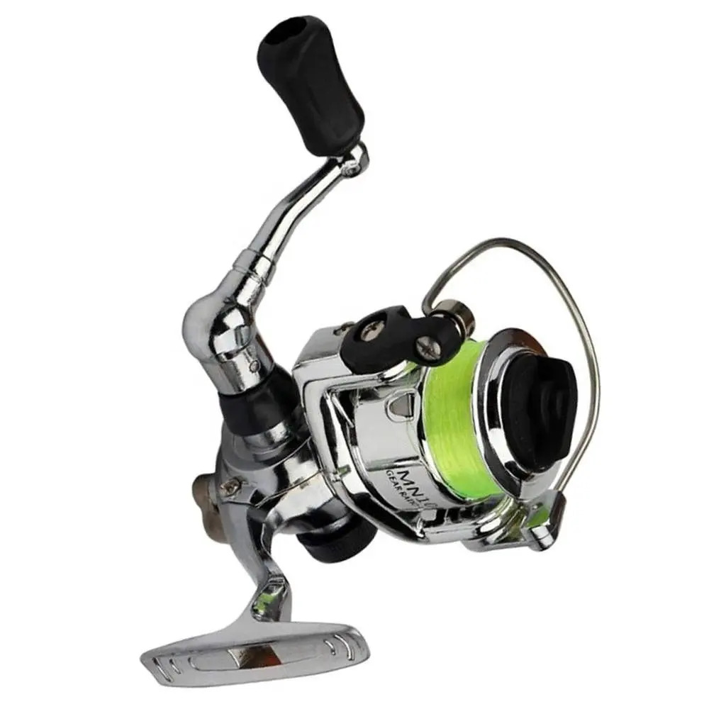 Mini Glad Vissen Reel Stalen Bait Casting Vissen Rollen W/Metalen Draad Beker