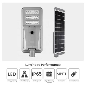IP65 등급 야외 태양광 가로등 리튬 배터리 DC 60W/80W/100W/120W <span class=keywords><strong>LED</strong></span> 램프 알루미늄 구조 고속도로용 3일 - Product Image 2