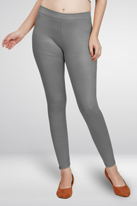 <b>Grey</b> Color Ankle Length <b>Leggings</b> <b>Women</b> Breathable Stretch Fabric Daily Yoga Gym Wear Slim Soft Comfortable Bottom - Product Image 4