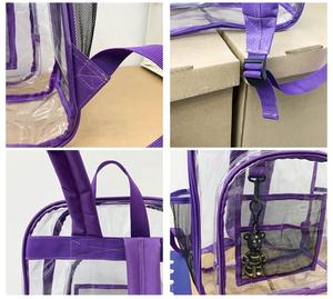 OT sell-bolsas de libros transparentes personalizadas con gancho, <span class=keywords><strong>mochila</strong></span> escolar resistente al agua para hombres y mujeres - Product Image 4