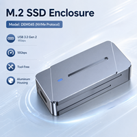 Mini Carcasa para SSD NVMe M.2 2230, Sin Herramientas, 10Gbps, Tipo-C, Chip JMS583, Caja Externa de Aluminio para Disco Duro, Portátil, 2TB