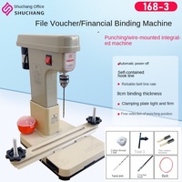 Máquina de encuadernación automática Wire-O 168 para documentos financieros, perforadora de vouchers contables, perforadora de archivos de documentos, China