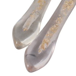 Set di posate per torta in resina con dettagli dorati per servire e per uso in cucina - Product Image 6