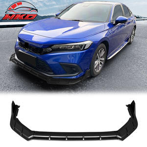 Lèvre de pare-chocs avant compatible avec Honda Civic 2022-2024 11e génération style FE-C, spoiler 3 pièces, noir mat, pièces auto de haute qualité, kit carrosserie - Product Image 1