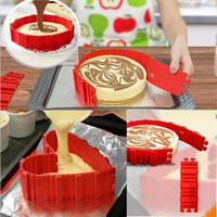 Ensemble de 4 moules à gâteau en silicone de qualité alimentaire en forme de serpent magique pour la pâtisserie DIY de divers gâteaux, style américain, fabriqué en Chine