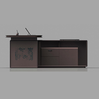 KMJ Scrivania Direzionale Moderna, Arredamento per Ufficio, Scrivania per CEO, Scrivania di Lusso, Tavolo per Manager