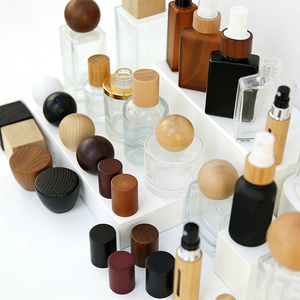 Flacon de parfum en verre transparent en gros, avec bouchon en bois naturel, personnalisable (couleur et logo), conteneur de parfum - Product Image 5