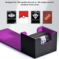 JUZI Boîte de rangement portable en cuir PU durable pour cartes TCG MTG, capacité 100+ cartes, avec fermeture magnétique, pour cartes à collectionner – Meilleures ventes