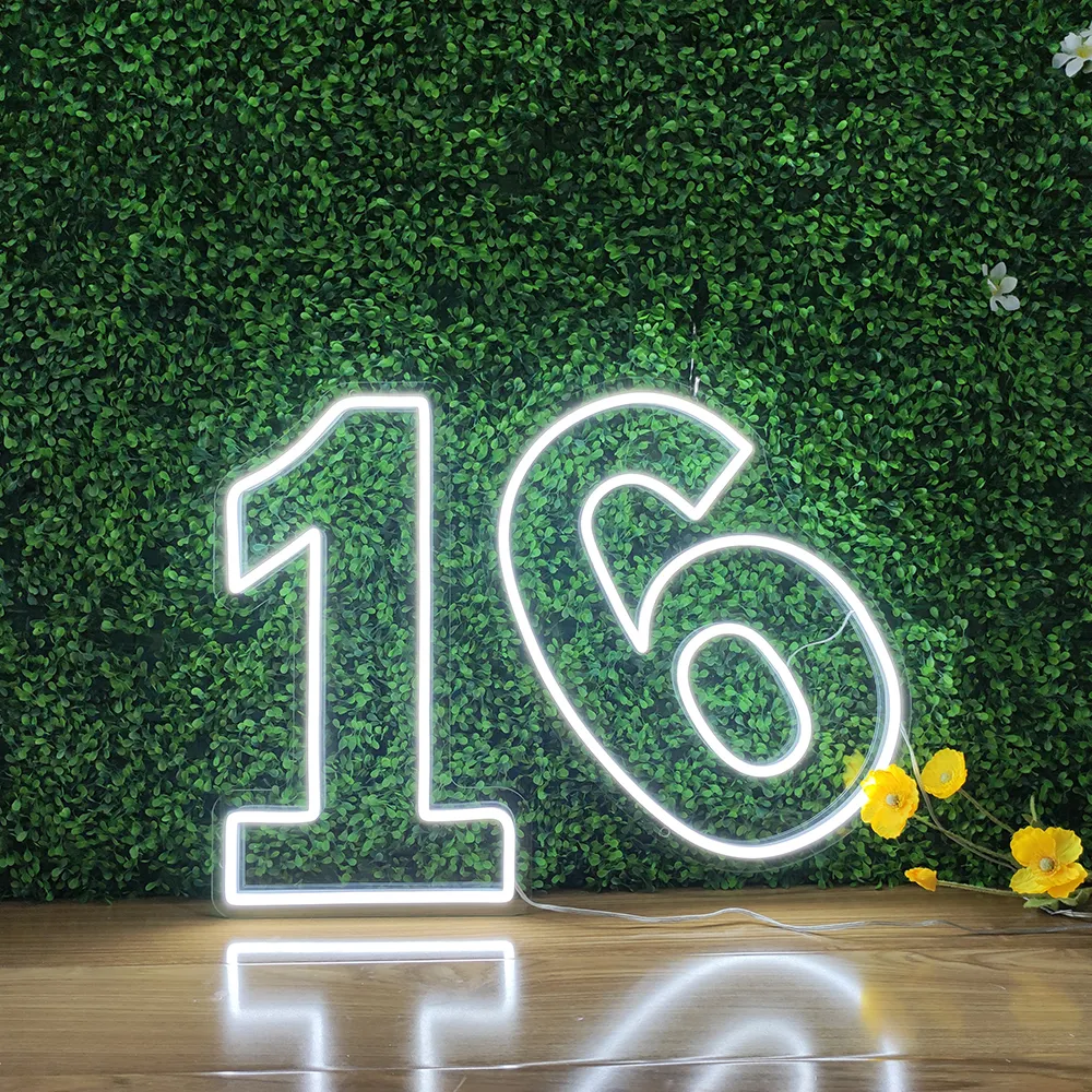 Oux letras de led para decoração de aniversário, luz para cima, luzes personalizadas