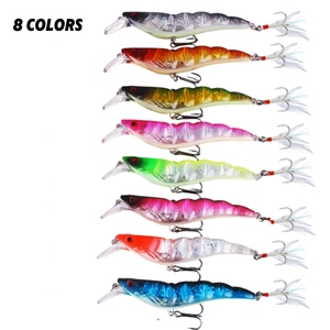 เหยื่อปลอมเหมือนจริงสำหรับ ABS น้ำหนัก 13.6 กรัม/ยาว 9.5 ซม. รูปทรงกุ้ง มีขนตกแต่ง ตะขอสำหรับตกปลาแบส ปลาเพิร์ช ใช้ได้ทั้งในทะเลสาบ แม่น้ำ <span class=keywords><strong>ลอย</strong></span>น้ำได้ทั้งบนผิวน้ำและกลางน้ำ - Product Image 5