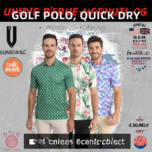 Camiseta de Golf para Hombre con Estampado Animal, Tejido de Punto con Transferencia Térmica, de Secado Rápido, Disponible en EE. UU. - Product Image 2