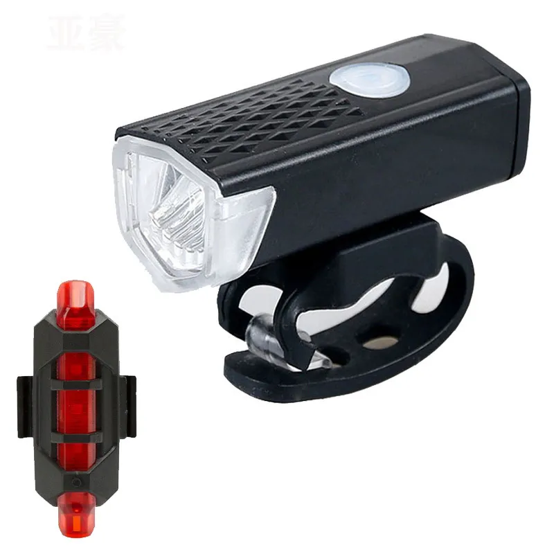USB 충전식 LED 자전거 라이트 세트 헤드 라이트 테일 라이트 콤보 밝은 IPX6 방수 전면 후면 사이클 조명