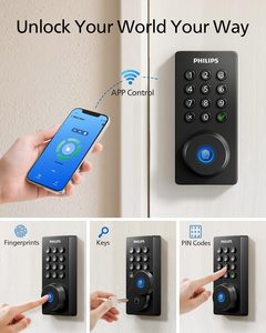 Cerradura Inteligente Wi-Fi con Entrada sin Llave para Puerta Principal, Compatible con Alexa y <span class=keywords><strong>Google</strong></span> Assistant, WiFi Integrado, APP/Huella Dactilar - Product Image 2