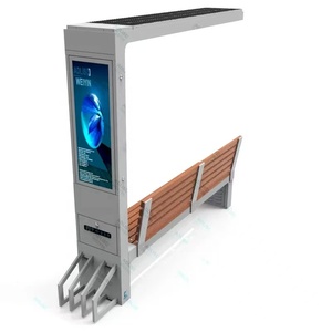Banc moderne étanche en acier alimenté par énergie solaire avec chargement USB Wifi pour la publicité extérieure pour l'école d'hôpital <span class=keywords><strong>de</strong></span> parc <span class=keywords><strong>de</strong></span> patio <span class=keywords><strong>de</strong></span> <span class=keywords><strong>jardin</strong></span> - Product Image 2