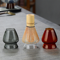 Support coloré en verre borosilicate pour fouet à thé, style japonais, pour cérémonie du matcha, accessoires de cuisine, coffret cadeau