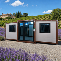 Maison préfabriquée extensible isolée de 20 pieds en conteneur, panneaux sandwich en acier, maison préfabriquée personnalisée pour les régions climatiques froides