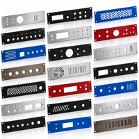 Panneau avant d'amplificateur, panneau de serveur, fabrication sur mesure en tôle d'aluminium OEM, pièces découpées au laser, panneau en tôle