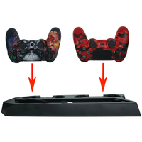Support Vertical noir pour Console Playstation 4, avec Station 3usb, Station de recharge, refroidisseur, ventilateur