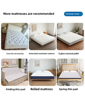 YVT Matelas d'hôtel en mousse à mémoire de forme haute densité Taille super simple avec ressort hélicoïdal de poche Accessoire de lit confortable