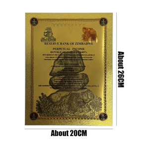 Free Fast Shipping Continuous Serial Number Coding Zimbabwe Banknote Souvenir Certificate - Product Image 4