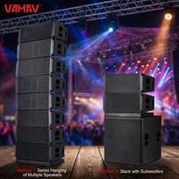 VAMAV NOVA LX1002D Système de haut-parleurs Active Line Array Dual 10 pouces 1000W Néodyme Scène haute puissance Audio professionnel Extérieur