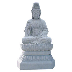 Venta al por mayor Zen Garden Budista Ornamento Piedra tallada Gran Buda Guanyin y Kuan Yin Estatuas - Product Image 1