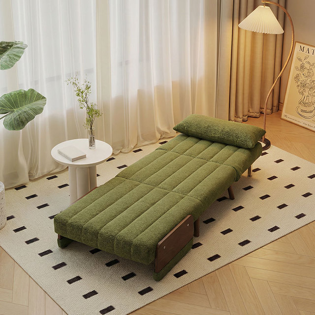 Convertible Recliner Sleeper Chair Sofa Bed Eco Friendly Minimalist Foldable Metal Fabric for Living Room Bedroom Hotel Small