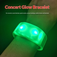 Bracelet Lumineux à Changement de Couleur Modèle B28 Version Améliorée pour Concerts, Fêtes et Événements, Télécommandé, Fluorescent et Tendance