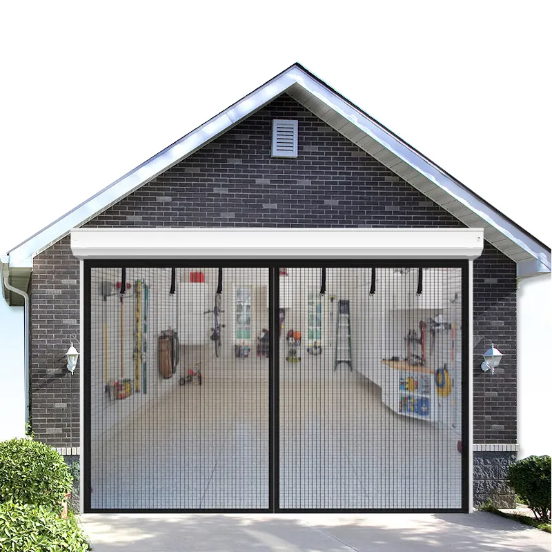 High Quality Mosquito Fly Screen Double Magnetic Garage Magnet Doors