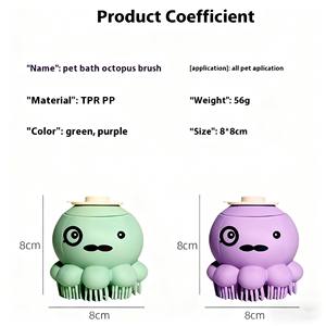 Spazzola per il Bagno a Forma di Polpo, Ecologica, in Silicone, per Massaggio e Toelettatura Cani, con Gel da Bagno Integrato, per Uso in Bagno, Disponibile all'Ingrosso - Product Image 2