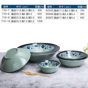 Thickened Ceramic Bowl With Floral Pattern 18-23cm Diameter For Rice Soup Noodle Home Use - Product Image 5