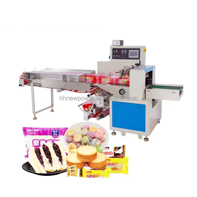Soontrue gaufrette biscuits/gâteau/bonbons barre de chocolat oreiller type automatique flux servo fournisseurs de machines à emballer