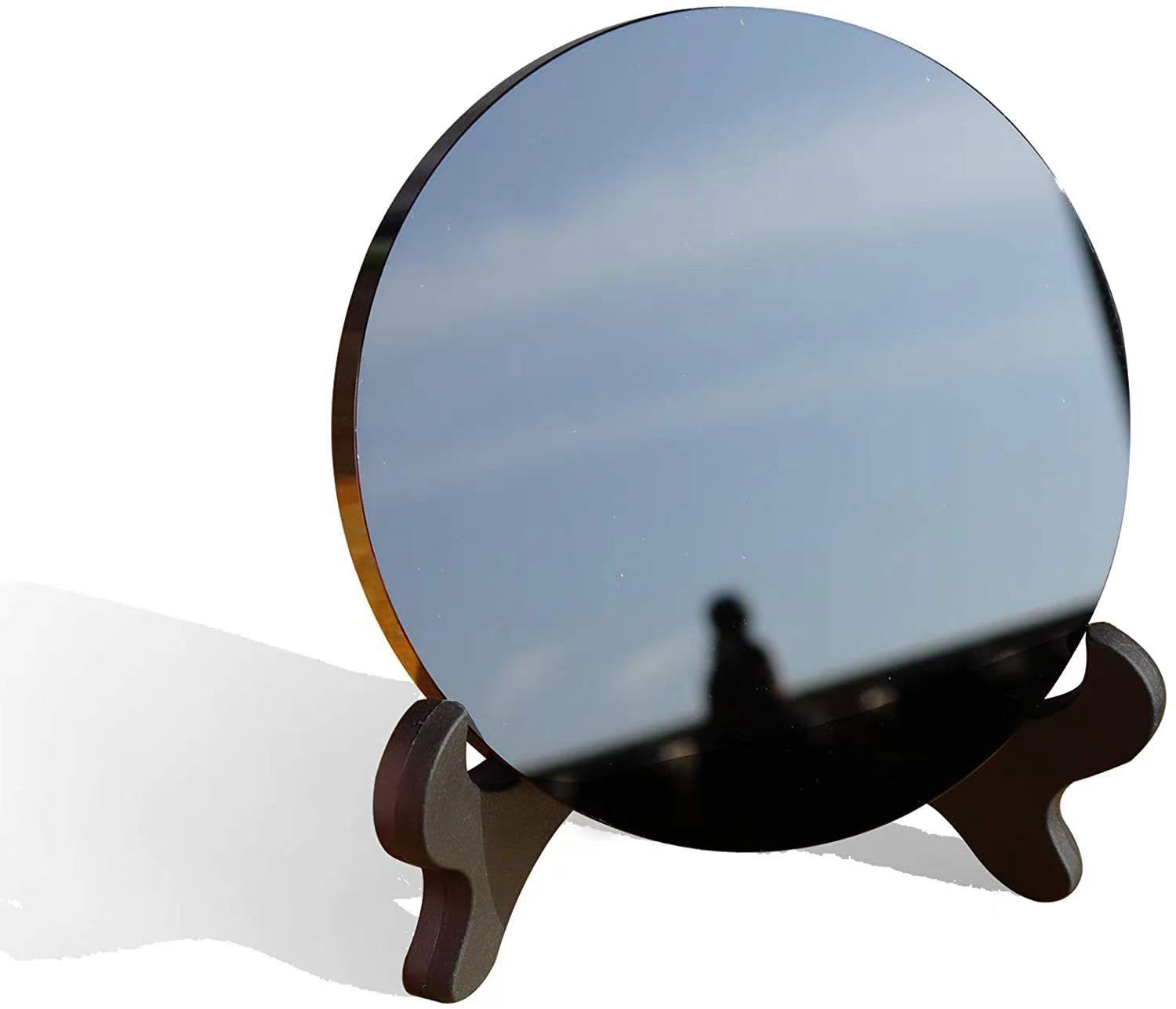 Оптовая продажа, натуральные зеркальные чакры из черного обсидиана