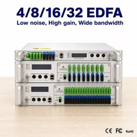 Amplificateur optique Wolck EDFA avec combinateur WDM 4 8 16 32 64 ports Puert 19-23 dBm 1550 nm EYDFA pour réseau HFC FTTH