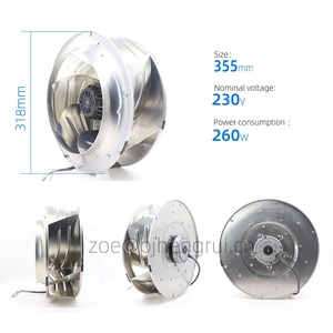สำหรับ R4E355-AK05-05 48V AC 800-2400m3/h 100-300Pa HVAC FFU ชุดจัดการอากาศ พัดลมแบบแกนหมุน ลูกปืน - Product Image 1