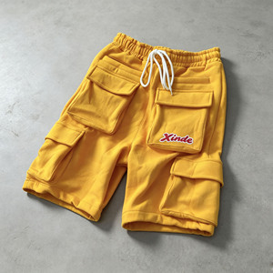 Pantalones Cortos Cargo Personalizados con 6 Bolsillos, Forro Polar, 5 Pulgadas de Entrepierna, para Hombre, Bordados, de Algodón y Nailon, Estilo Urbano, Jogger - Product Image 1