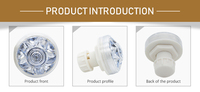 Vente flash : Panneau LED rond décoratif étanche E14 45MM RGB à points lumineux pour parcs à thème, IP65, AC24V, corps de lampe en plastique