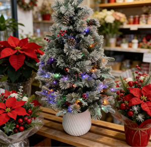 <span class=keywords><strong>Sapin</strong></span> de Noël artificiel mince <span class=keywords><strong>en</strong></span> <span class=keywords><strong>sapin</strong></span> arctique floqué, pré-éclairé, pliable, 1,37 m, 100 lumières LED, 358 pointes de branches <span class=keywords><strong>en</strong></span> PVC/PE, 11 branches artificielles - Product Image 5