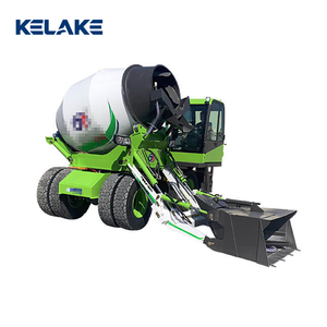 Camion bétonnière vert KELAKE avec chargeur frontal, système entièrement hydraulique - Product Image 1