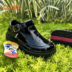 Crabkids Đảng Phong Cách Học Sinh Đồng Phục Phẳng Ăn Mặc Cho Mùa Xuân Bằng Sáng Chế Trẻ Em Thiết Kế Công Chúa Thiết Kế Cô Gái Giày Da Mới - Product Image 3