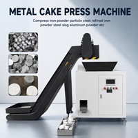 Presse à briquettes métalliques modèle 70, 1000KN, 5.5KW, 100kg/h, avec alimentation spirale et refroidissement par air pour copeaux de métal en poudre