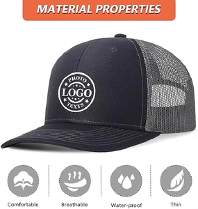 Casquette de camionneur avec broderie 3D ovale, <span class=keywords><strong>lettres</strong></span> Chicago, bicolore, en coton et maille, 6 panneaux, visière incurvée, OEM ODM, logo personnalisé, vente en gros - Product Image 2