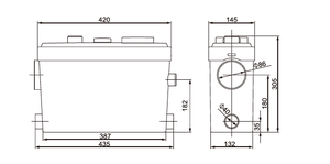 <span class=keywords><strong>Pompe</strong></span> de <span class=keywords><strong>relevage</strong></span> des eaux usées 450W pour toilettes et drainage - Product Image 6