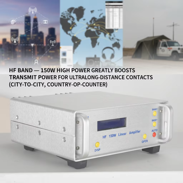 150W High Power HF SDR Transceiver, IPX5 Waterproof Mobile Radio, >900km Long Range Amplifier for Ham Radio, RS-928