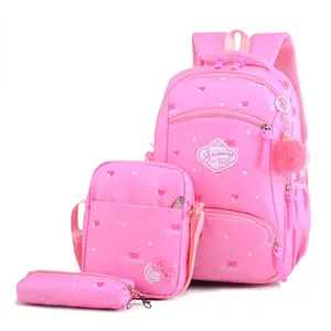 Korea Stilvolle 3 In 1 Polyester Outdoor Reisen Kinder Charakter Schule Taschen Rucksäcke Set Für Teenager