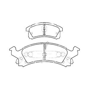 Plaquettes de frein SDCX D506-7385 / 12370005 / D2156M pour BUICK SKYLARK / CHEVROLET BERETTA / <span class=keywords><strong>OLDSMOBILE</strong></span> Achieva / PONTIAC Grand Am - Product Image 2