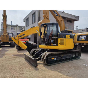 รถขุดตีนตะขาบ Komatsu PC128US มือสองจากญี่ปุ่น น้ำหนัก 13 ตัน แบบสวิงหางสั้น ระบบไฮดรอลิก พร้อมใบมีด - Product Image 1